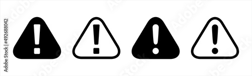 Exclamation mark icon. Warning and caution mark icon symbol, vector illustration