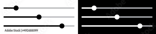 Music video slider icon, vector illustration.