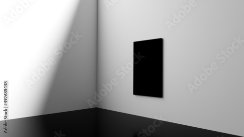 Black on white. Abstract illustration. Minimal modern concept