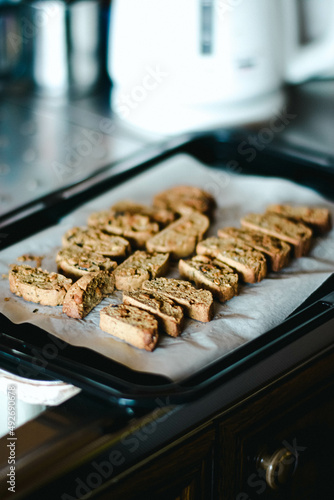 Cantuccini looks so good right out of the oven!  photo