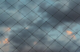 Mesh with cloudy sky background.
