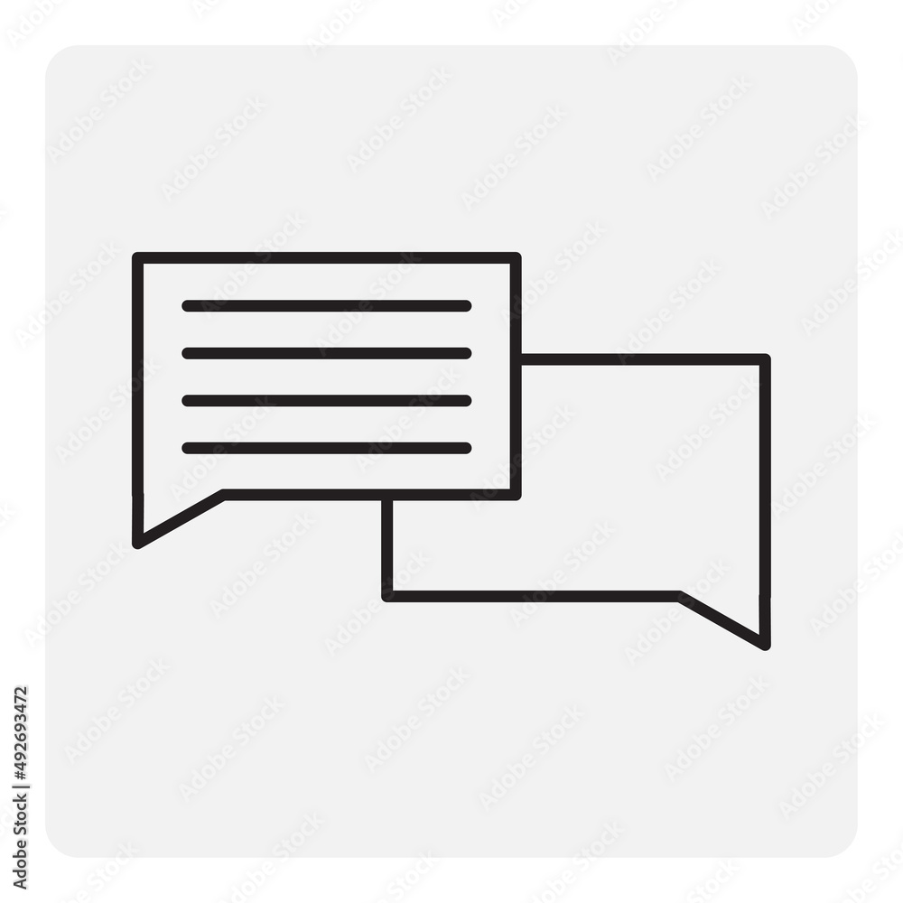 Flat button with message dialog. Business icon. Hand group. Dialog, chat speech bubble. Vector illustration. stock image. Flat button with message dialog. Business icon. Hand group. Dialog, chat speech bubble. Vector illustration. stock image.
