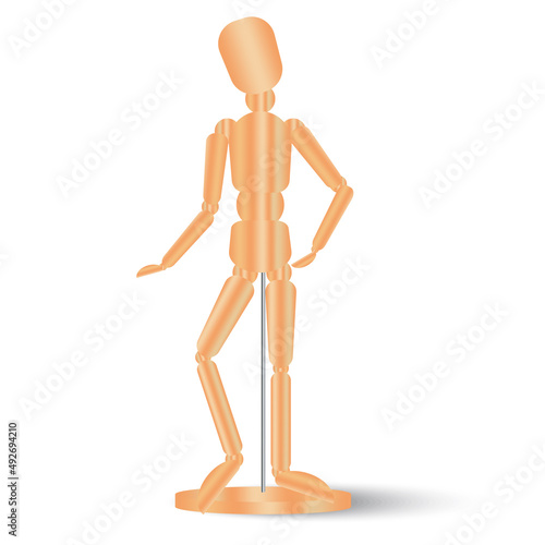 Realistic icon mannequin on white background. Vector illustration. stock image.
