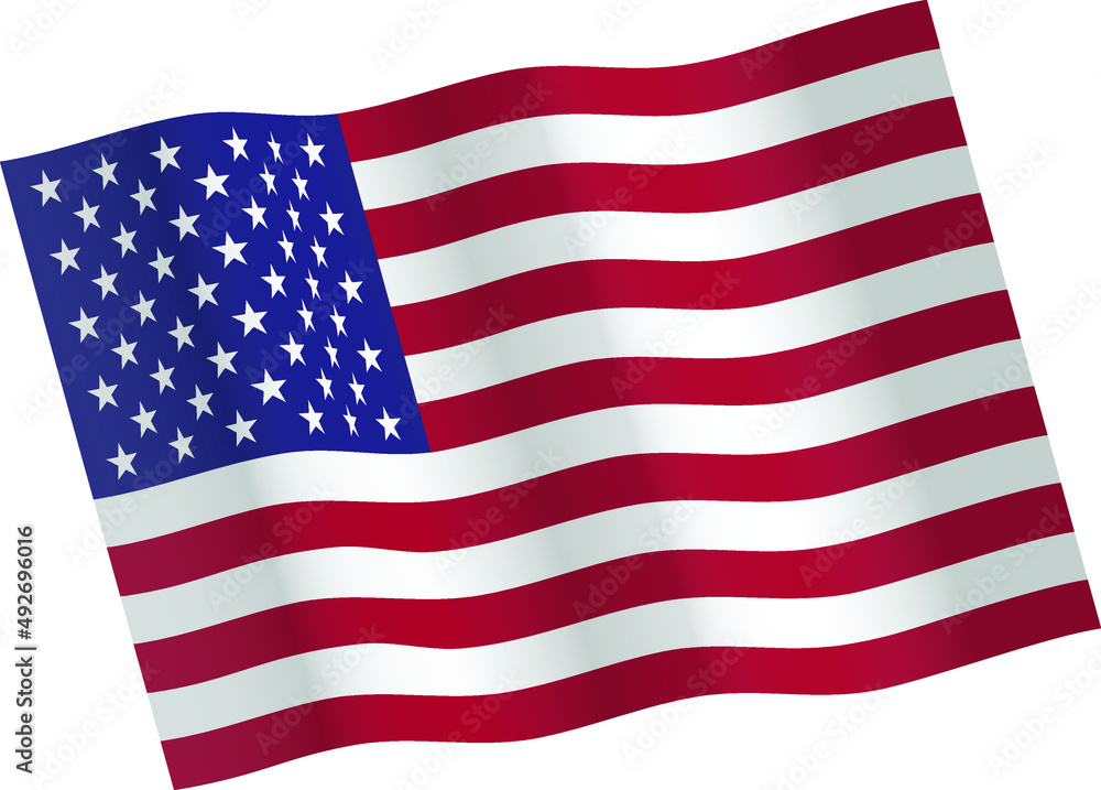 Obraz premium American flag isolated on white background vector