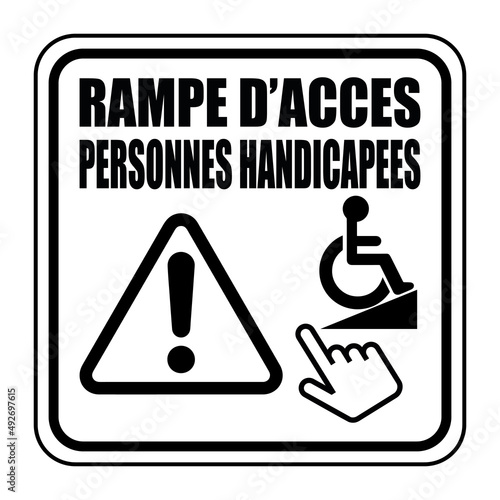 Logo rampe d'accès personnes handicapées.