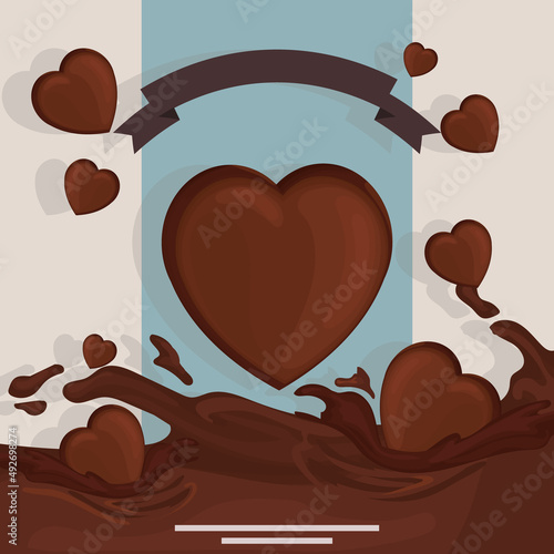 chocolate heart card