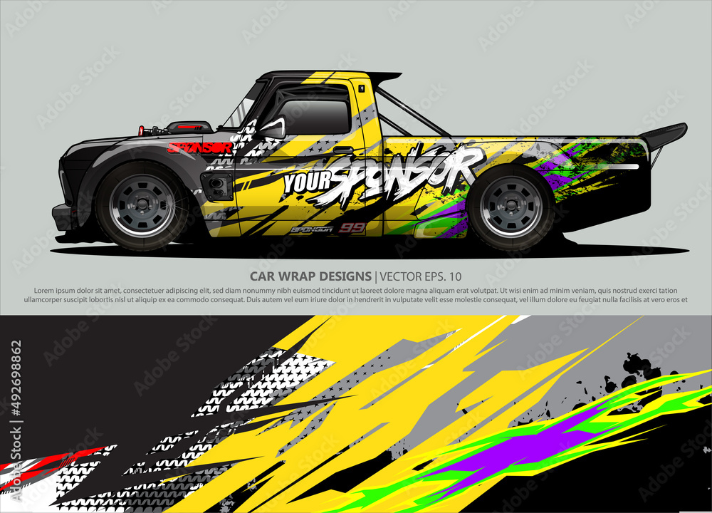 car wrap design. simple lines with abstract background vector concept for vehicle vinyl wrap and automotive decal livery car wrap design. simple lines with abstract background vector concept for vehicle vinyl wrap and automotive decal livery