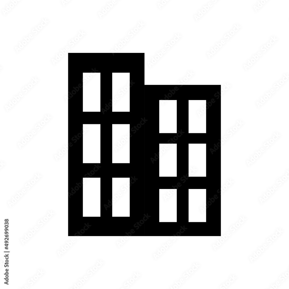 Graphic flat building icon for your design and website Graphic flat building icon for your design and website