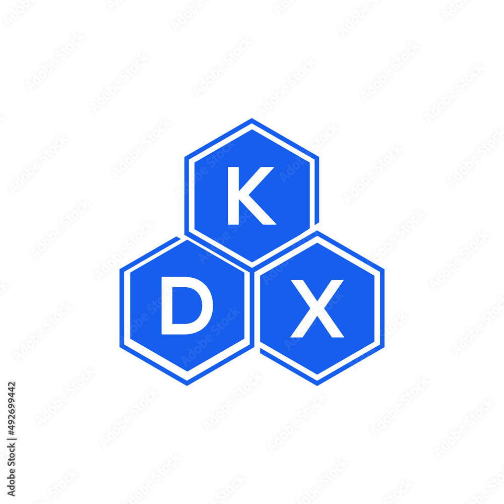 KDX letter logo design on White background. KDX creative initials letter logo concept. KDX letter design. 