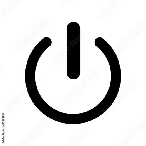 Graphic flat button power icon for your design and website