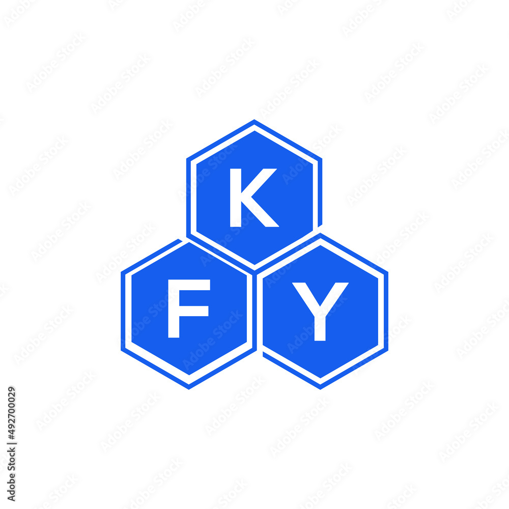 KFY letter logo design on White background. KFY creative initials letter logo concept. KFY letter design. 