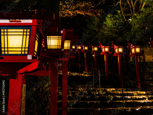 Kifune Shrine night view in kyoto