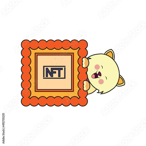 Isolated art animated ntf color art digital ilustration vector