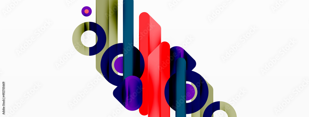 Creative geometric wallpaper. Minimal lines and circles background Creative geometric wallpaper. Minimal lines and circles background