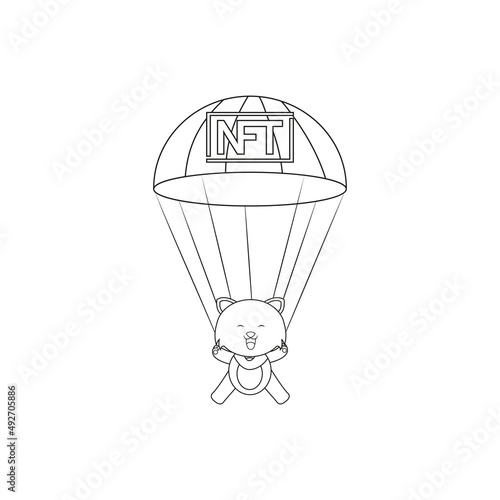 Isolated art animated ntf draw art digital ilustration vector