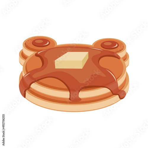 Isolated toasted sweet food healthy nutrition vector illustration