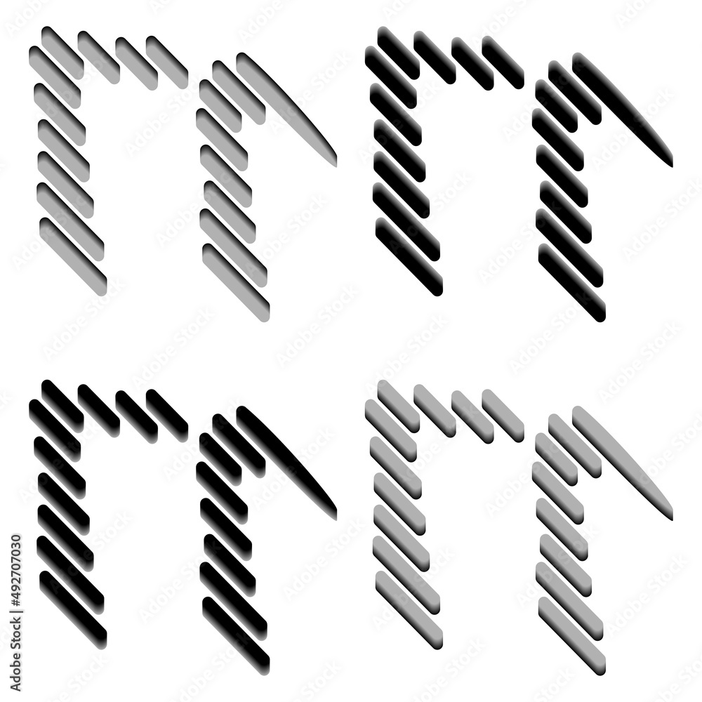 Vector graphics of elegant 3D letter N in black and gray color. Perfect for corporate, t-shirts, and so on. Vector graphics of elegant 3D letter N in black and gray color. Perfect for corporate, t-shirts, and so on.