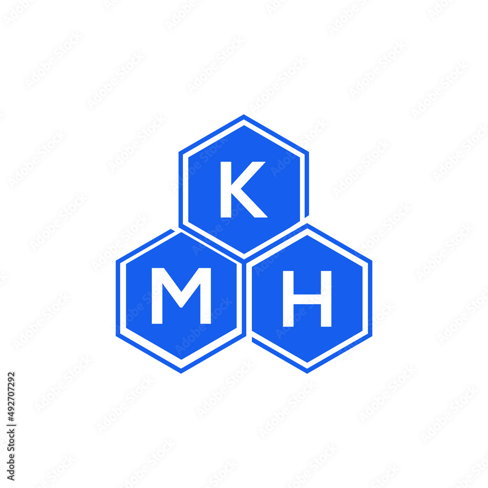 KMH letter logo design on White background. KMH creative initials letter logo concept. KMH letter design. 
