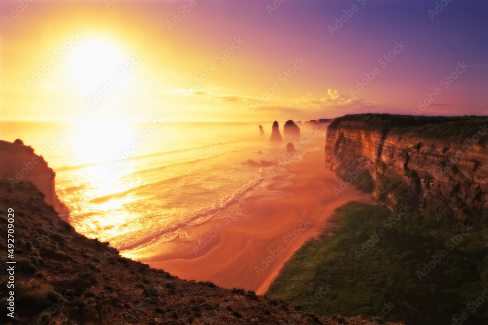 Sunset at the 12 Apostles, Great Ocean Road, Victoria, Australia Sunset at the 12 Apostles, Great Ocean Road, Victoria, Australia