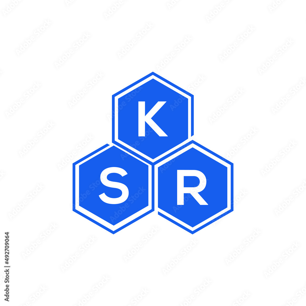 Fototapeta premium KSR letter logo design on White background. KSR creative initials letter logo concept. KSR letter design. 