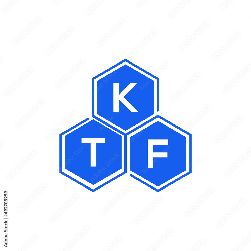 KTF letter logo design on White background. KTF creative initials letter logo concept. KTF letter design. 
