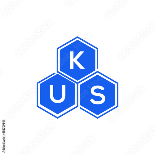 KUS letter logo design on White background. KUS creative initials letter logo concept. KUS letter design. 

