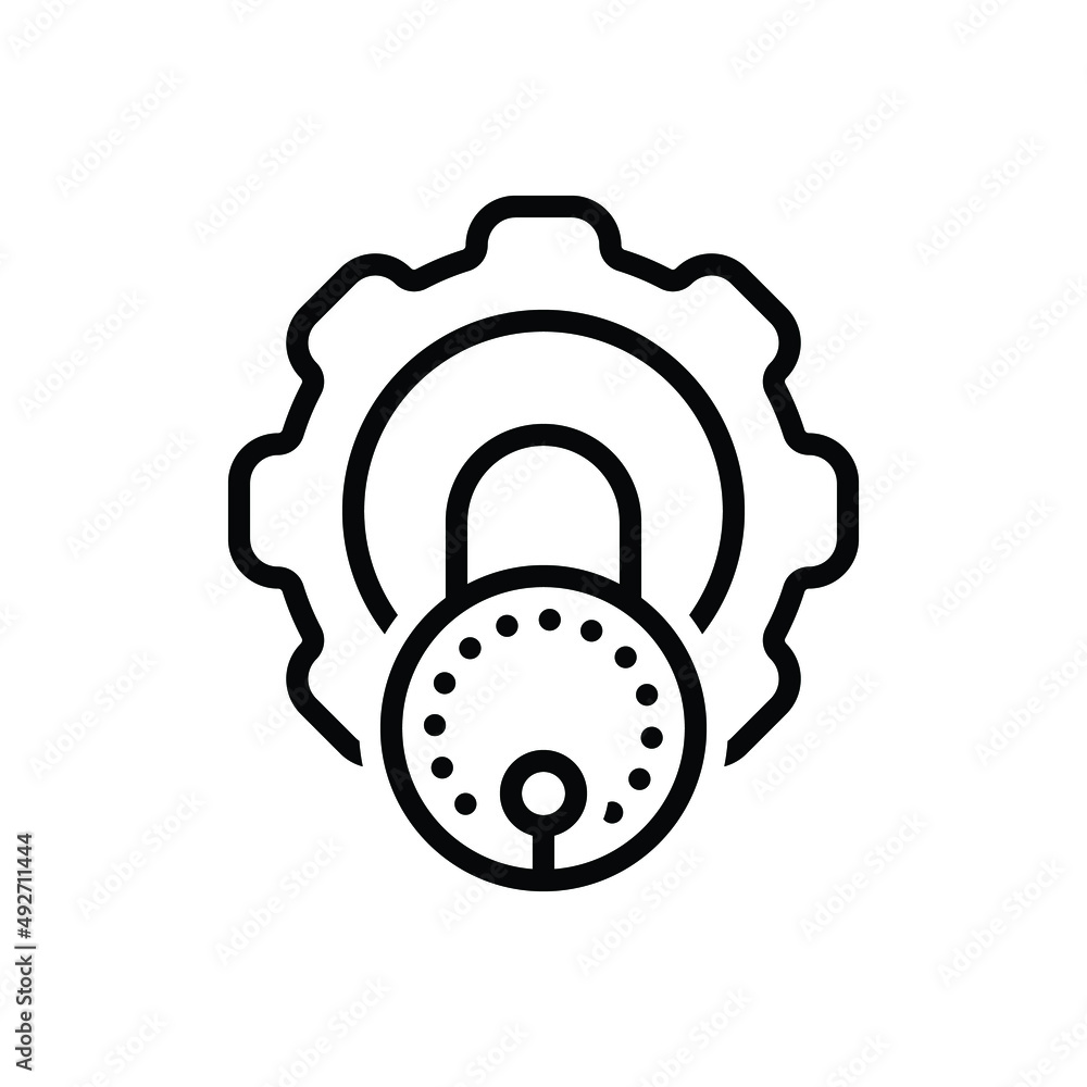 Black line icon for pgp Black line icon for pgp