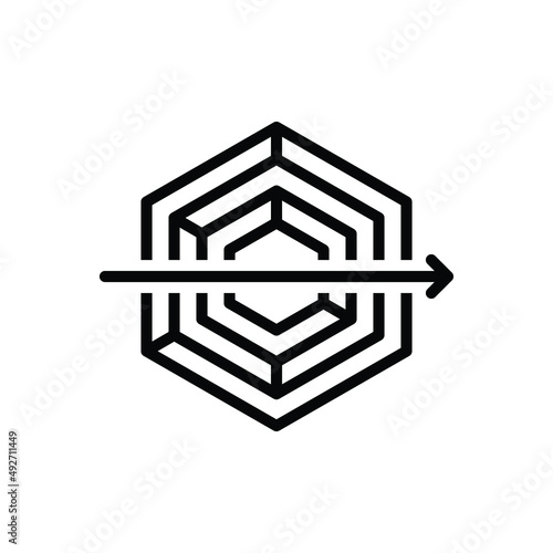 Black line icon for simple