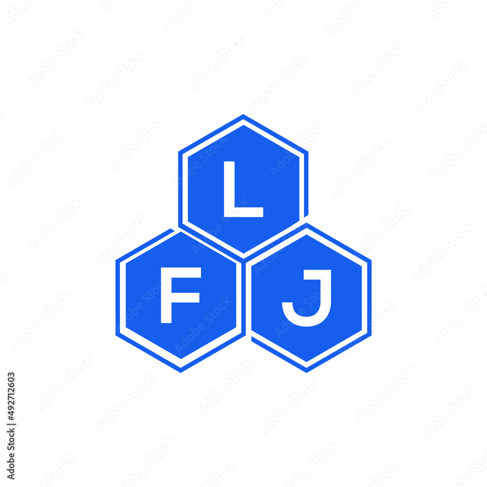LFJ letter logo design on White background. LFJ creative initials letter logo concept. LFJ letter design. 