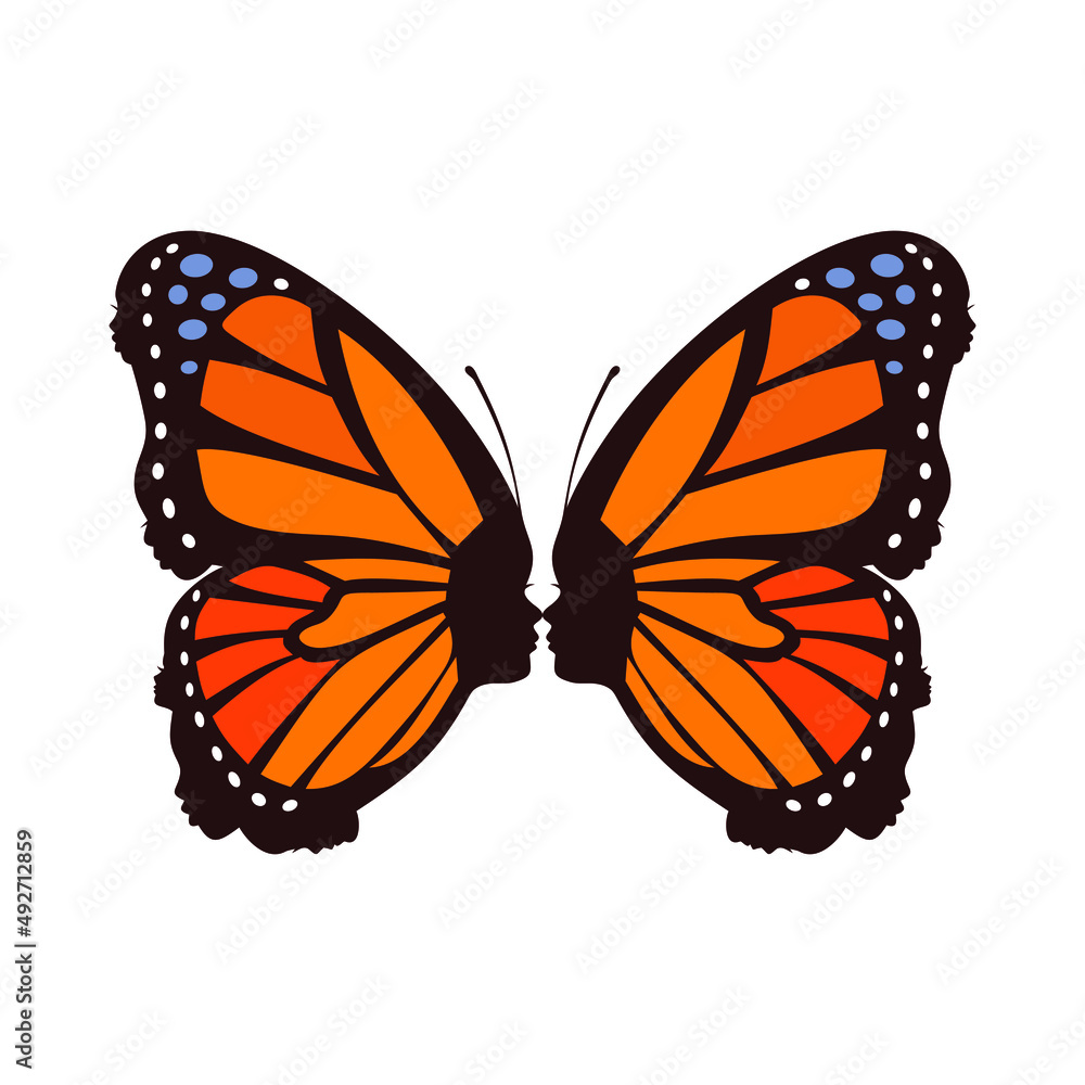 girl face butterfly girl face butterfly