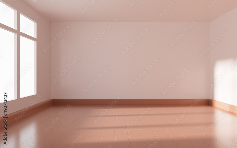 Fototapeta premium White empty room, 3d rendering.
