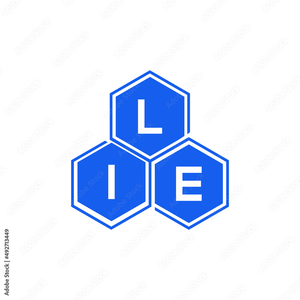 LIE letter logo design on White background. LIE creative initials letter logo concept. LIE letter design. 