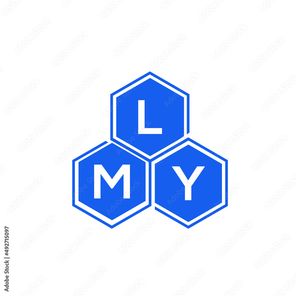 LMY letter logo design on White background. LMY creative initials letter logo concept. LMY letter design. 