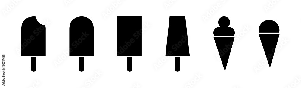 custom made wallpaper toronto digitalIce cream vector icon collection.