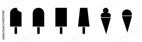 Wallpaper Mural Ice cream vector icon collection. Torontodigital.ca