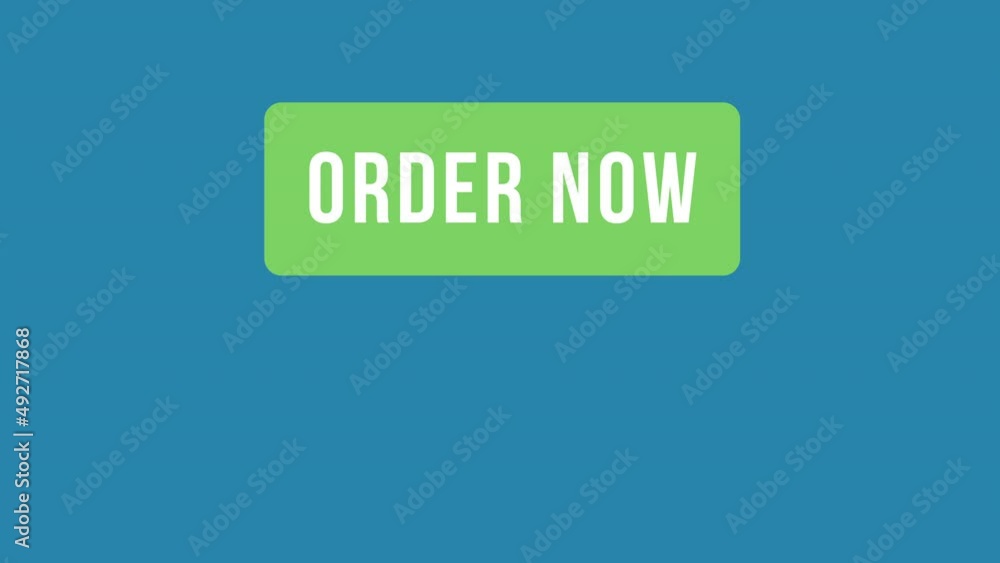 hand of businessman hand clicks the order now button.4K motion animation. hand of businessman hand clicks the order now button.4K motion animation.