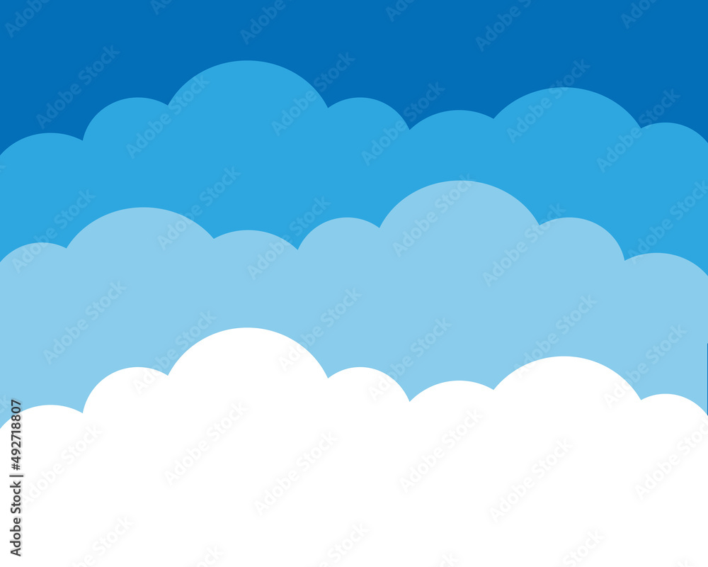 雲のグラデーション背景（水色）