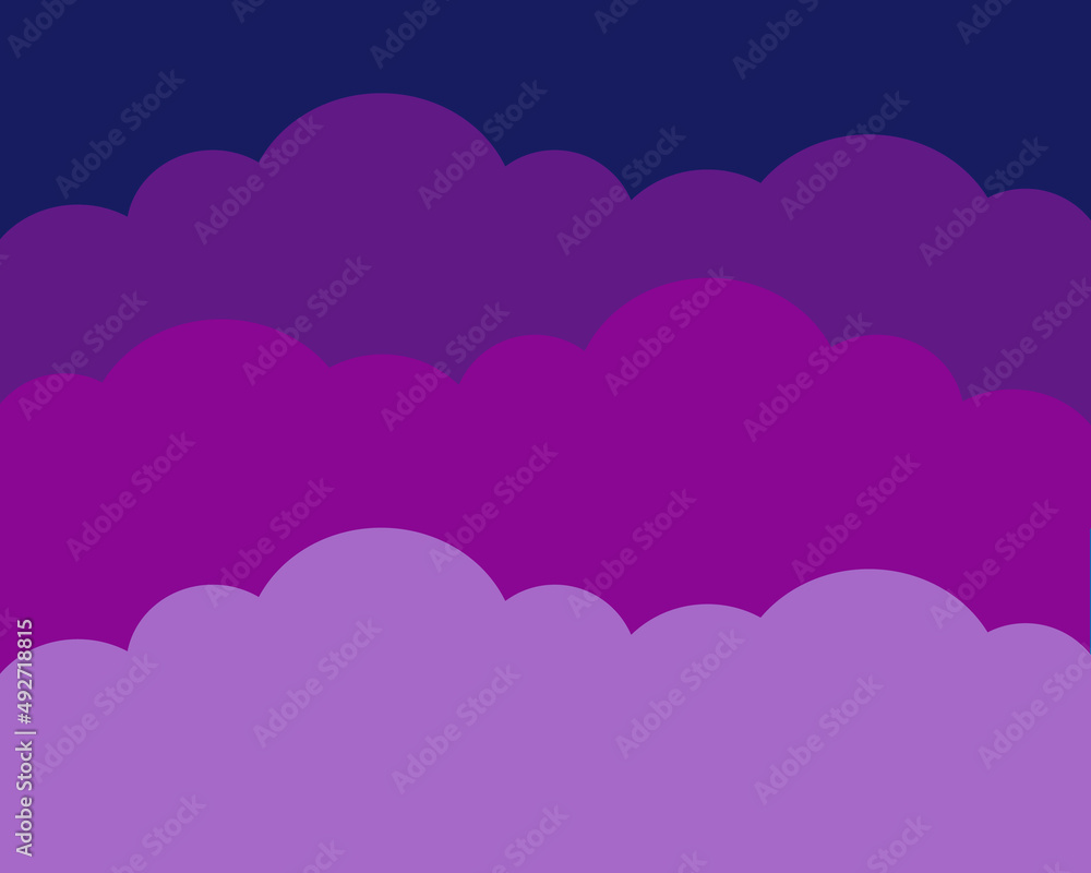 雲のグラデーション背景（紫）