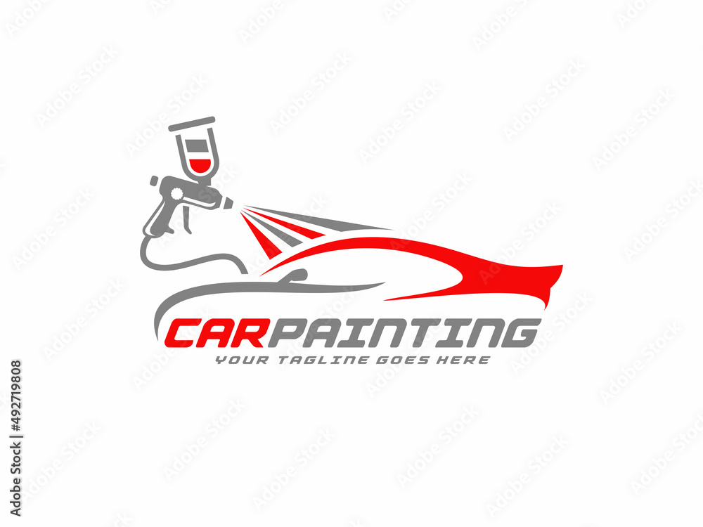 Car painting logo design vector illustration Car painting logo design vector illustration