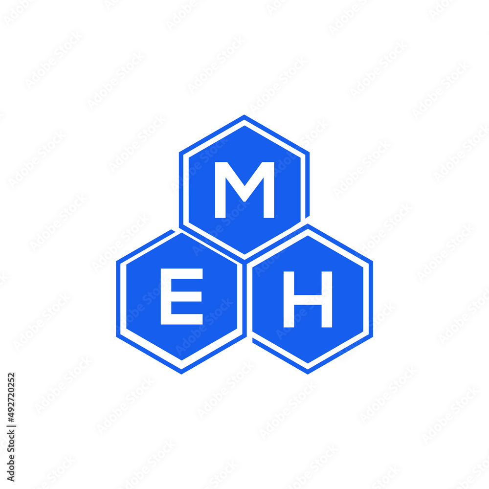 MEH letter logo design on white background. MEH  creative initials letter logo concept. MEH letter design.
