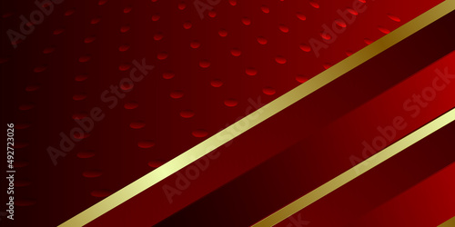 Modern red and gold background vector