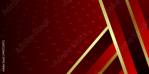 Modern red and gold background vector