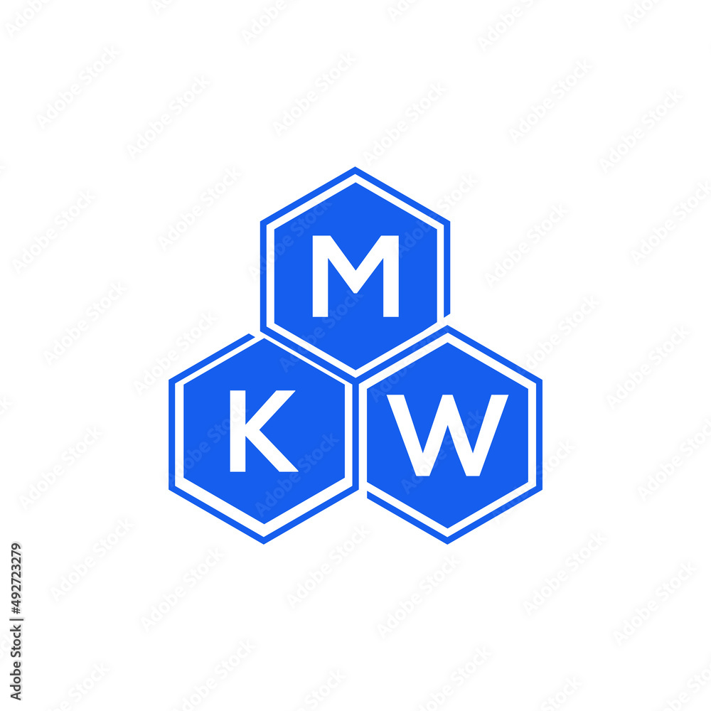 MKW letter logo design on White background. MKW creative initials letter logo concept. MKW letter design. 