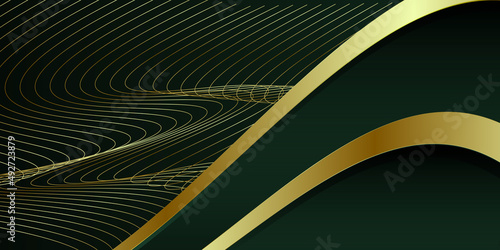 Luxury gold and green background