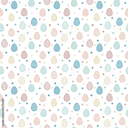 Easter eggs. Concept of a seamless pattern. Vector