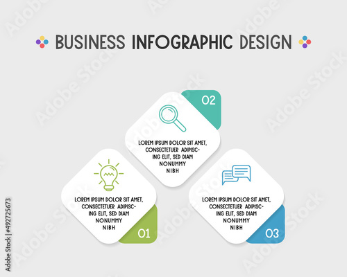 Business infographic design. Timeline with icons. Vector