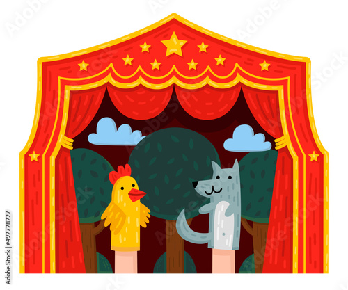 Animal Puppets Gloves Composition