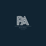 Minimal PA initial based icon logo