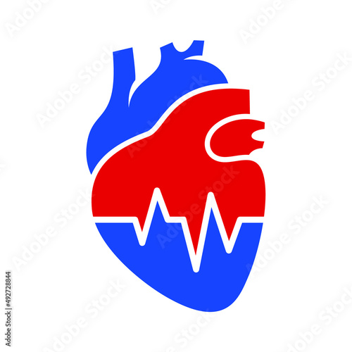 Hearth vector icon. Health and medical icon