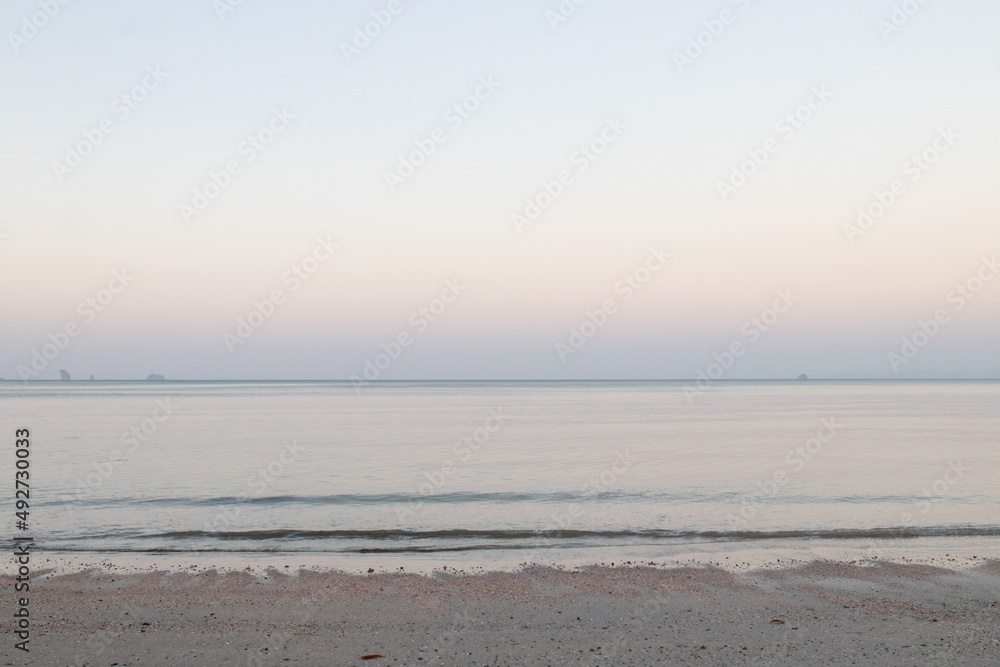 Peaceful Moment in the morning by the beach , Summer Holidays Peaceful Moment in the morning by the beach , Summer Holidays